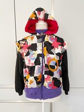 Reebok Vintage 80s 90s Womens Bomber Jacket Ski Mountain Colour Block Size M