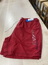 Nautica Men's Solid Quick Dry Classic Logo Swim-Trunk XXL Red