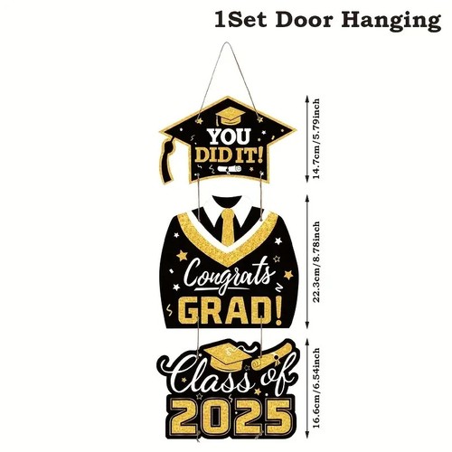 Class of 2025 Congratulation Balloons,Door Hanging,Cake Topper and Cupcake Toppe - Picture 8 of 20