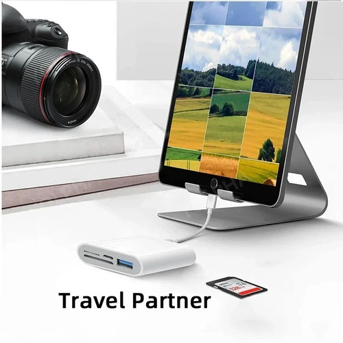 4 in 1 USB Lightning Card Reader SD TF OTG Adapter for iPhone iPod iPad- - Picture 5 of 7