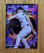 2024 Topps Finest #299 Quinn Priester RC Purple Refractor /125 - Pirates