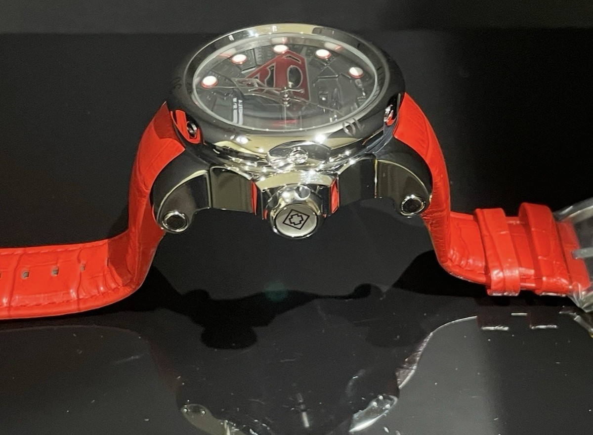 新品未使用　インビクタ INVICTA スーパーマン 33817 Invicta Superman DC Comics RED Leather Band 53.7mm Auto Watch