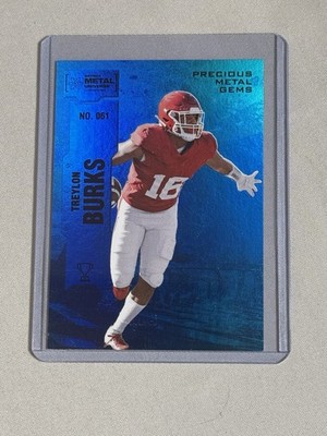 Treylon Burks PMG Blue /50 RC 2022 Skybox Metal Universe #061 Titans