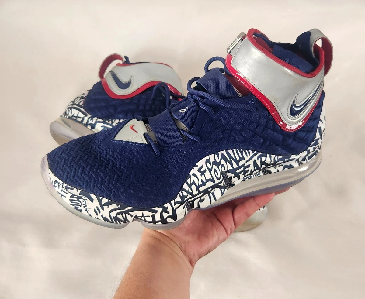 Nike LeBron 17 EP LeBron 4 Cold Blue Graffiti for Sale