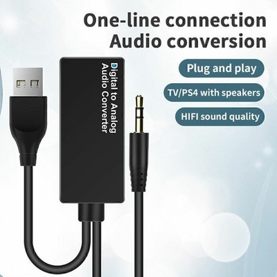 Digital-to-analog 3.5mm jack DAC USB decoder Audio coaxial optical converter
