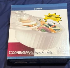 CORNING WARE FRENCH WHITE   #6002266   1 1/2QT. / 1.5 L COVERED  CASSEROLE / NEW