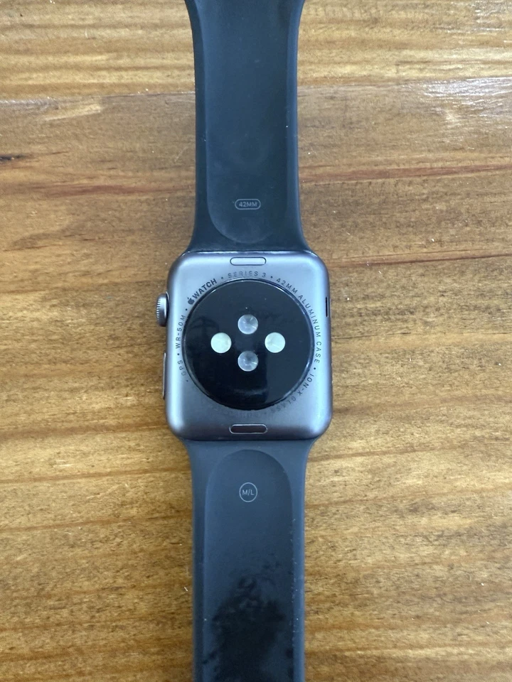 Apple Watch 42mm (Black Case, Black Sport Band), 1st Gen. - Image 3 of 4