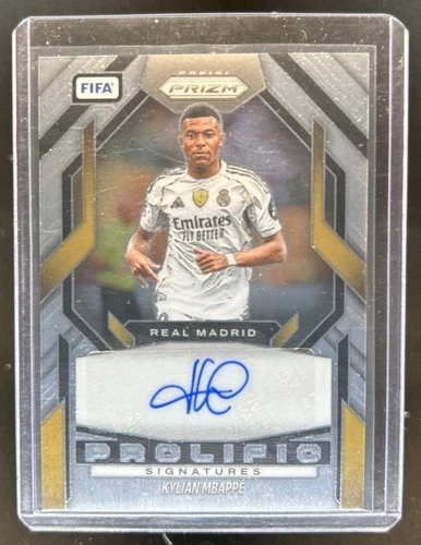 2025-26 Panini Prizm FIFA Kylian Mbappe Prolific Signatures Auto #1 Real Madrid