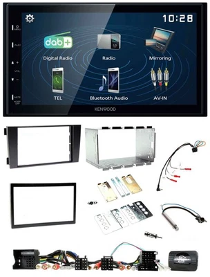 Kenwood 2DIN Bluetooth Lenkrad USB DAB Autoradio für Audi A6 C5 2001-2004 Aktivs - Bild 1 von 4
