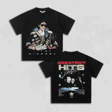 Michael Jackson King of Pop T-Shirt Retro Graphic Tee Unisex S-5XL