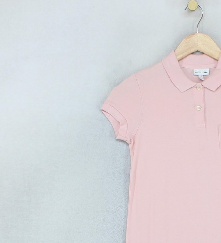 Vestido Polo Lacoste Niñas Talla 12 Años Rosa Informal Manga Corta Logo - Imagen 6 de 15