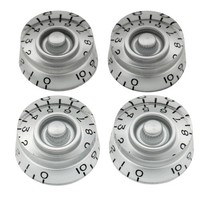 Musiclily Pro 4Pcs Silver Left Handed Imperial Inch Knob For Usa Les Paul Guitar