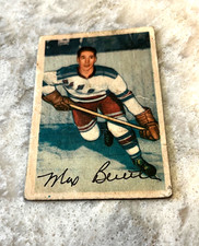 1953 - 54 Parkhurst #55 Max Bentley HOF New York Rangers FILLER
