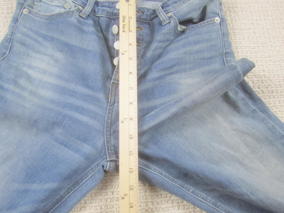 Pantalones de mezclilla para mujer Lucky Brand 10/30 Bridgette ajustados botones mosca desgastados elásticos Foto 4 de 4