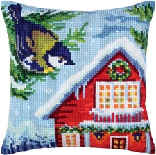Collection D'Art Stamped Needlepoint Cushion Kit 40X40cm Before Christmas