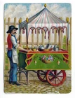 K31 - ICE-CREAM VENDOR - 6in (15cm) high DIECUT VICTORIAN SCRAP - POESIEPLAATJE