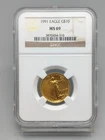 1991 $10 1/4 oz Gold Eagle NGC MS 69