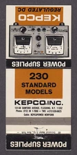 Kepco Inc Regulated DC Power Supplies matchcover
