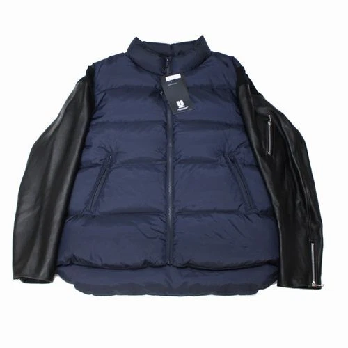 Piumino UNDERCOVER 23AW in pelle con maniche 5 colore navy