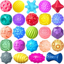 24 Pcs Sensory Balls for Toddlers, Sensory Baby Toys, Montessori Toy for Babies