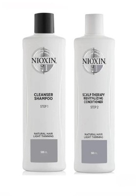 Nioxin System 1 Cleanser Shampoo & Scalp Therapy Conditioner 16.9 oz. DUO