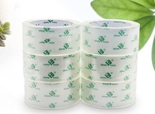 Bomei Pack Crystal Clear Packing Tape, Packaging Tape Refill Rolls, 6