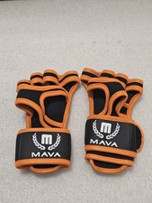 Mava Sports Cross Training Glove W/Wrist Support Black & Orange Size Small
