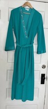 Vintage Teal Loungewear Long Robe Med