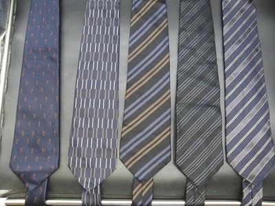 5x Designer Krawatten - Jun Ashida Vintage Luxus