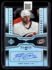 2005-06 Upper Deck Black Diamond Gemography Erik Cole Auto Carolina Hurricanes