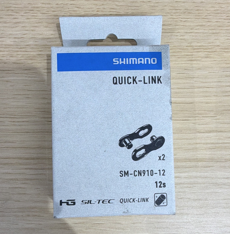 Shimano SM-CN910-12 12-Speed Quick-Link Master Links Silver Steel (2 Pack)