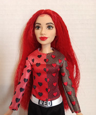 Disney Descendants The Rise of Red Fashion Doll - Red Outfit  Boots 11" EUC