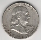 1963 D FRANKLIN HALF DOLLAR 90% SILVER DENVER MINT .50¢ UNITED STATES OF AMERICA