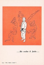 37-42C) POSTCARD ROME CENTER SAKURA JUDO THE BOY'S SPORT BOX RACING DIVE