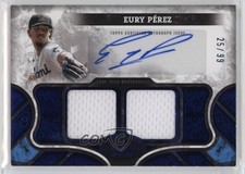 2025 Topps Tier One Relics Blue Dual 25/99 Eury Perez Pérez #AT1R-EP Auto 08z4