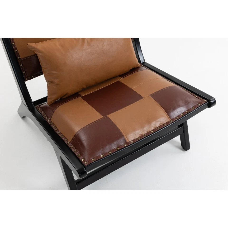 Sillas decorativas boho de mediados de siglo sillón moderno silla lateral de interior Foto 3 de 4