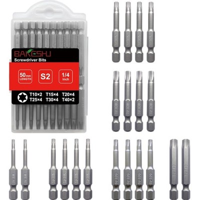 Torx Bit Set lang 50mm T10 T15 T20 T25 T30 T40 Werkzeugsortiment