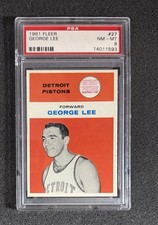 1961 Fleer Basketball - #27 George Lee - PSA 8