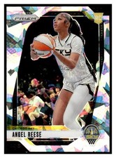 2024 Panini Prizm WNBA Cracked Ice 10 Angel Reese Chicago Sky Rookie