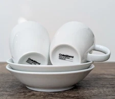 2 *BRAND NEW* Crate & Barrel Espresso Cup and Saucer Sets - Made in Vietnam