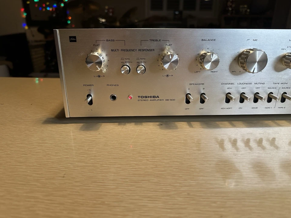 Amplificador estéreo Toshiba SB-500 de colección totalmente reparado extraordinariamente raro🔥 Foto 4 de 4