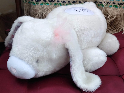 DREAMGRO Lullaby Dreams WHITE BUNNY Projector Soother Lights Sound Soft Lovey