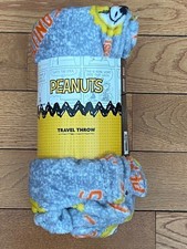 Peanuts Snoopy Plane Travel Throw Blanket- New