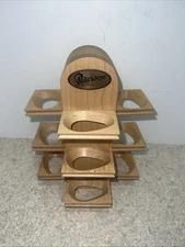 New Never Used BeachWood Smoking Peterson Pipe Display / Holder / Stand 12 Slots