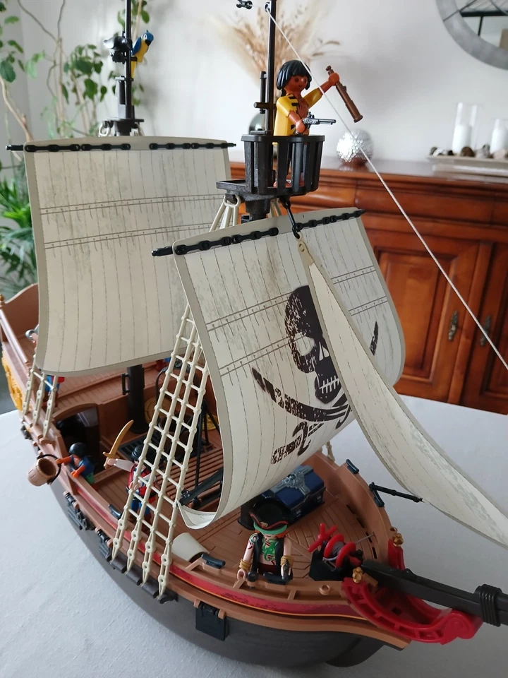 bateau pirate playmobil vintage complet pirates et accessoires - Photo 3/4
