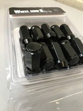 24 x 1/2" inch UNF Black wheel nuts Car, Trailer, SUV, 4WD Caravan L:45mm