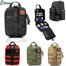 2 PCS Tactical First Aid Kit Medical Molle Rip Away EMT IFAK Survival Pouch Bag