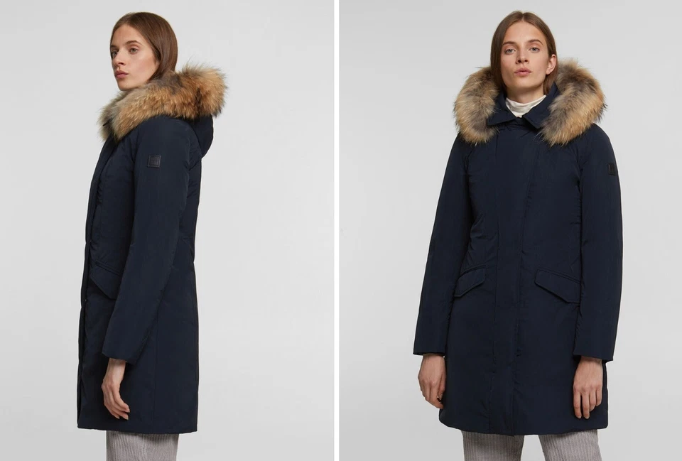 NWT Woolrich $750 Modern Vail Parka Down Jacket Coat in Midnight Blue; Medium - Image 2 of 4