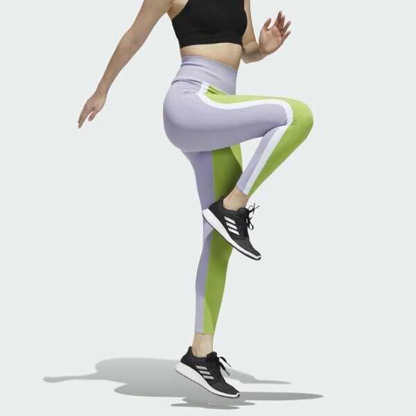 Adidas Primeknit Training Tights Women's Fine Pants Size L Green Purple  GD9401