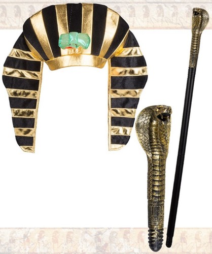Adult Egyptian Costumes Egypt Ancient Pharaoh King Halloween Accessories Set - Picture 7 of 7
